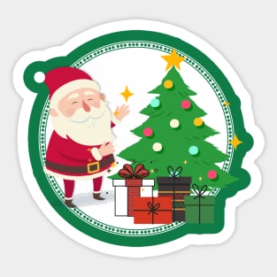 Funny Santa Claus Christmas Eve Sticker